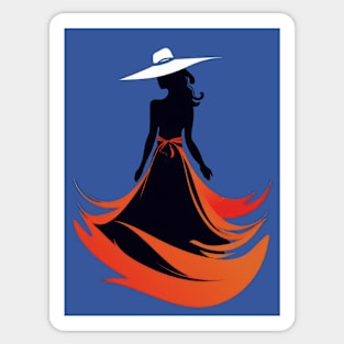 Fiery Fashion: The Silhouette of Movement Sticker